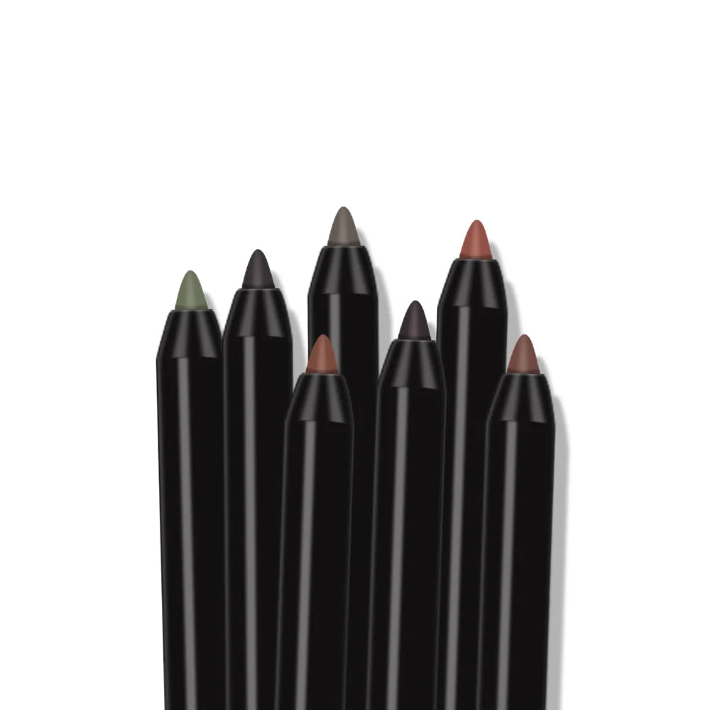 Private Label Adapter Glitter Retractable Eye Liner Tool Cosmetics Makeup Rotating Matte Waterproof Cream Eyeliner Pencil