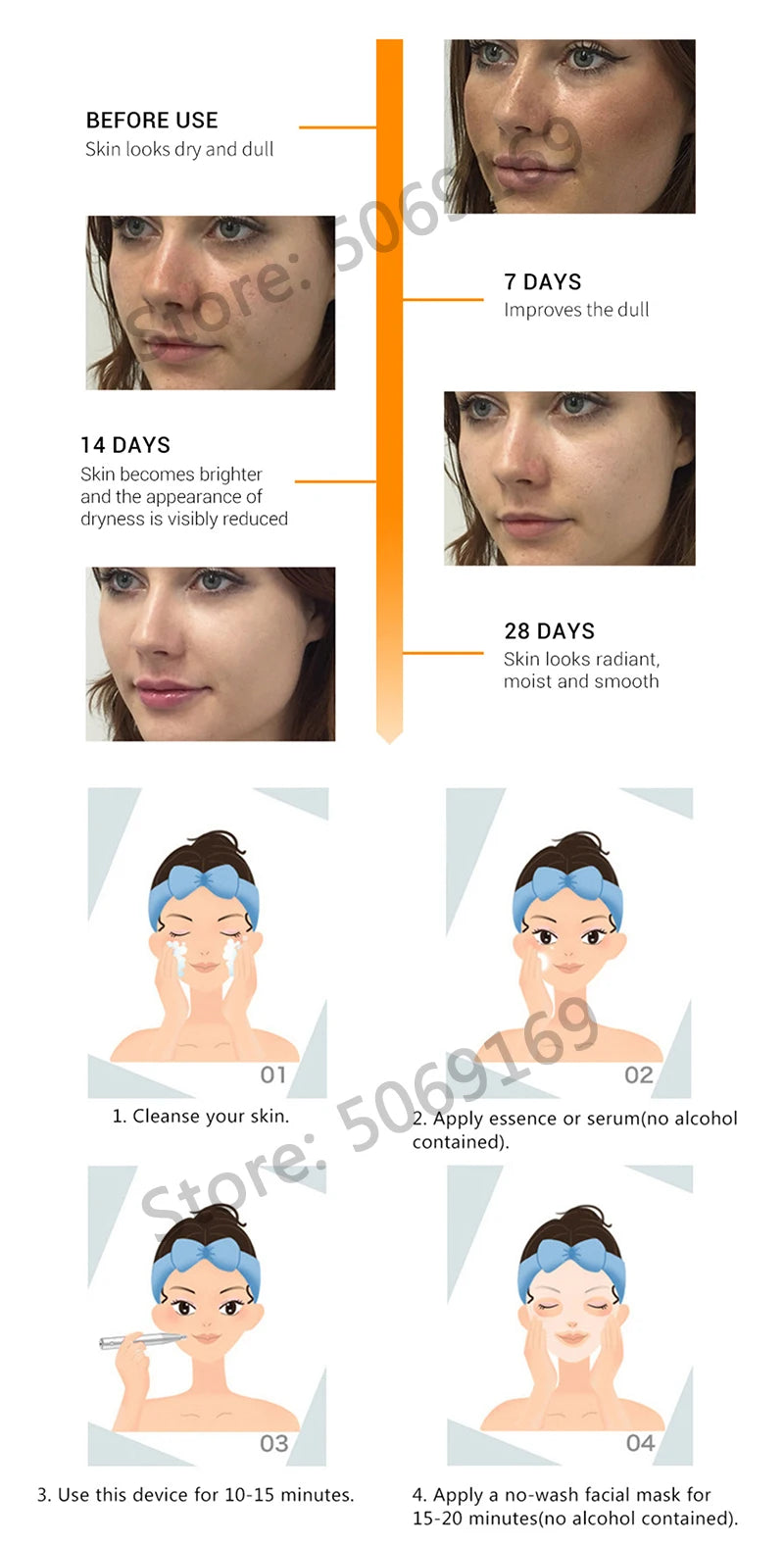 BB Booster Starter Kit Vitamin C Hyaluronic Acid Anit-Wrinkle Skin Treatment Spa Brightening Fluids For Facial Repair Skin Care