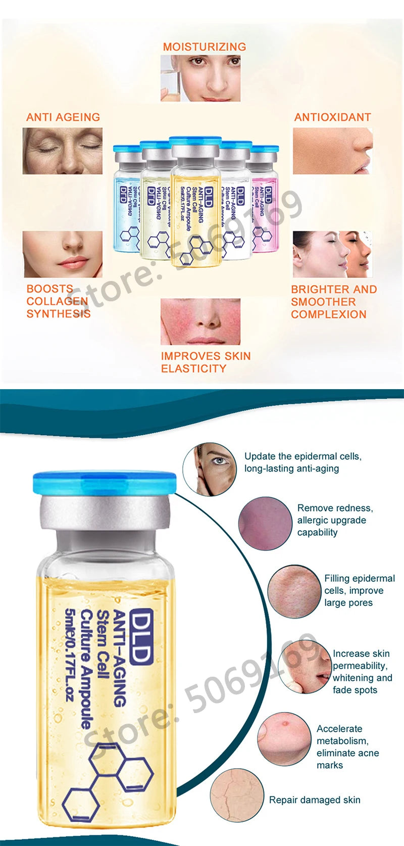 BB Booster Starter Kit Vitamin C Hyaluronic Acid Anit-Wrinkle Skin Treatment Spa Brightening Fluids For Facial Repair Skin Care