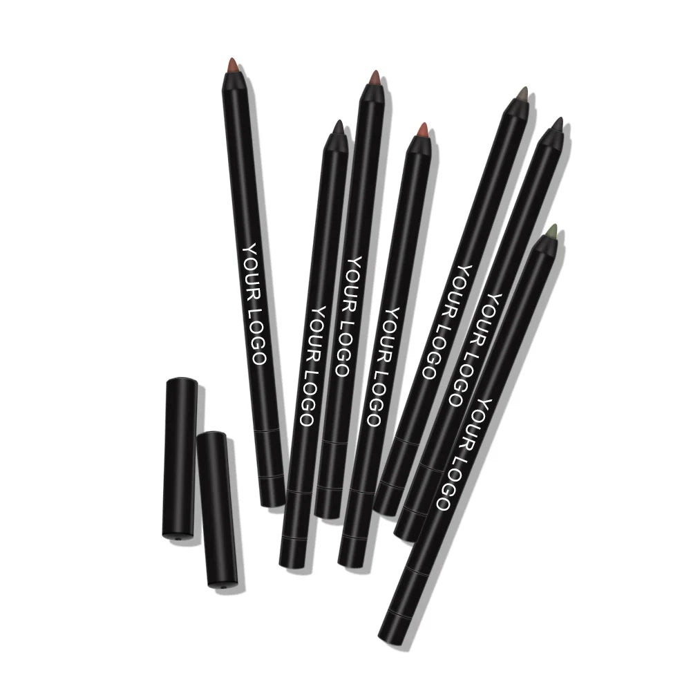 Private Label Adapter Glitter Retractable Eye Liner Tool Cosmetics Makeup Rotating Matte Waterproof Cream Eyeliner Pencil