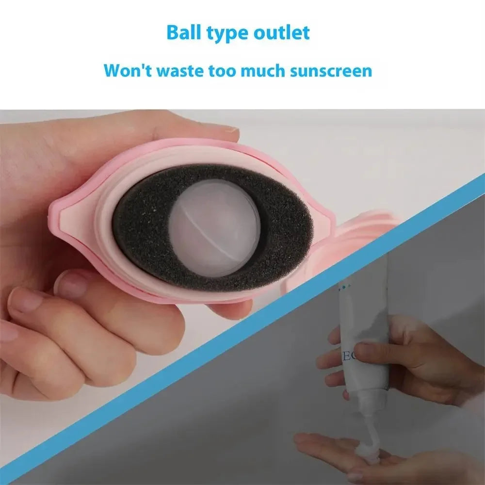 Silicone Suncream Roller Applicator Refillable Oval Isolation Lotion Cream Bottles Stitching Color Sunscreen Lotion Applicator
