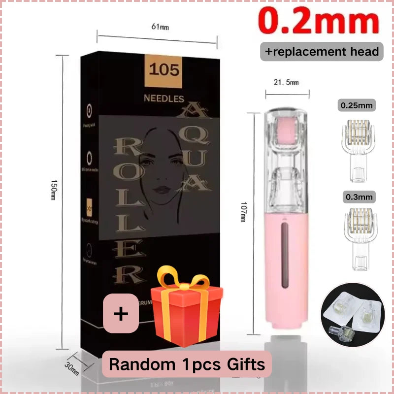 2025 New Skin Hydration Roller Micro Infusion System Oil Delivery Lip Plumper Face Brow Hair Scalp Serum Applicator Beauty Tool