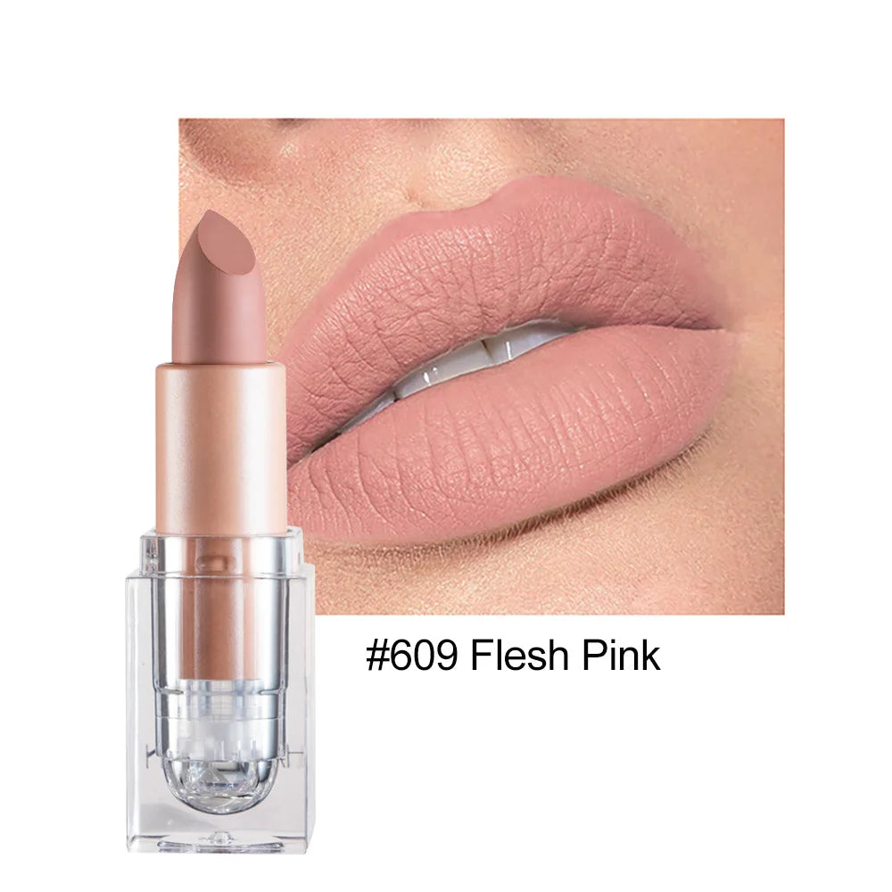 HANDAIYAN Matte Nude Lipstick Velvet Finish Lipsticks Long-Lasting Waterproof Women's Makeup Korean Cosmetic Popular Gift Item