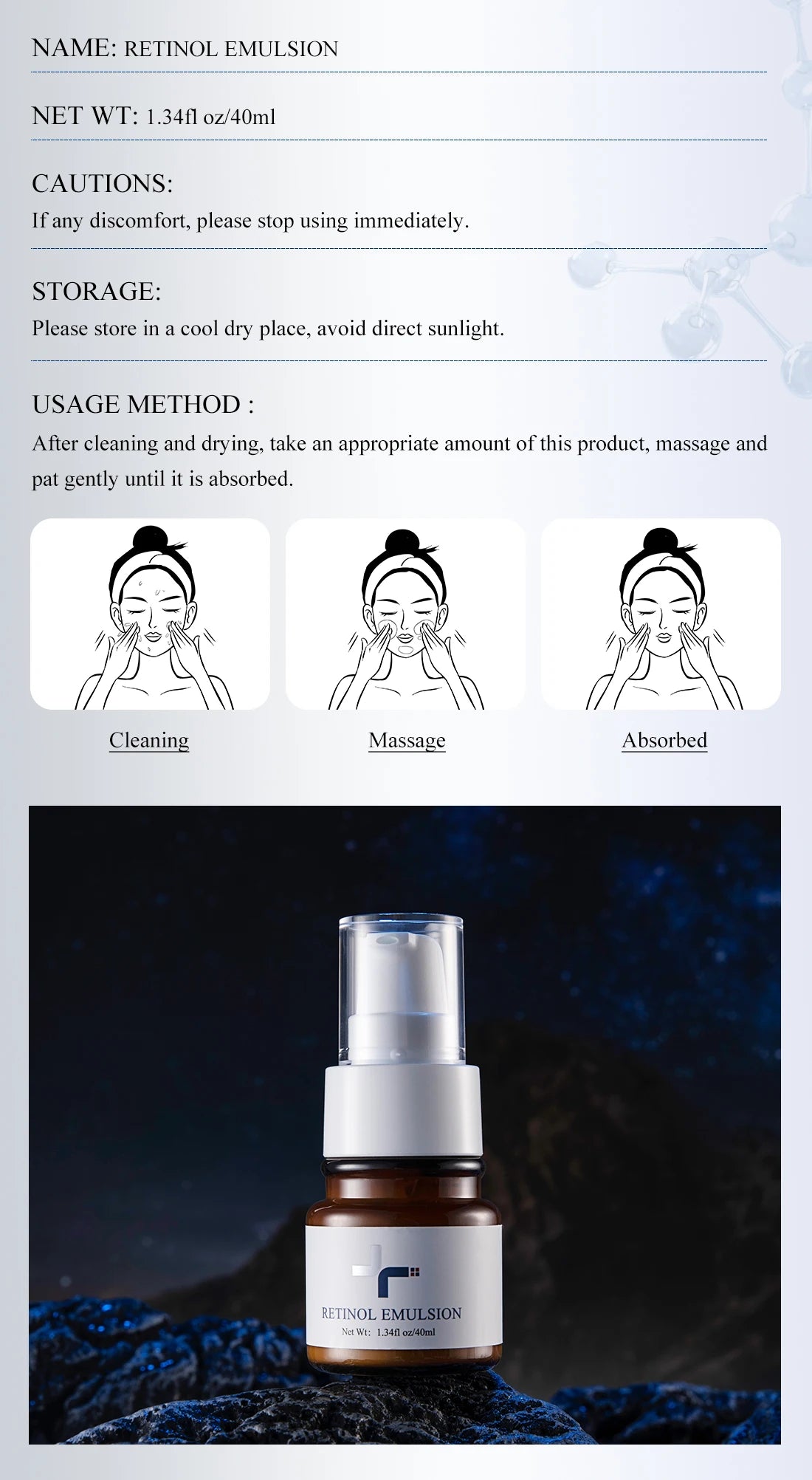 Retinol Anti aging&Anti wrinkle Essence Firming&Moisturizing Fine Lines Facial Lotion Skin Care&Brightening&Repairing Cosmetics