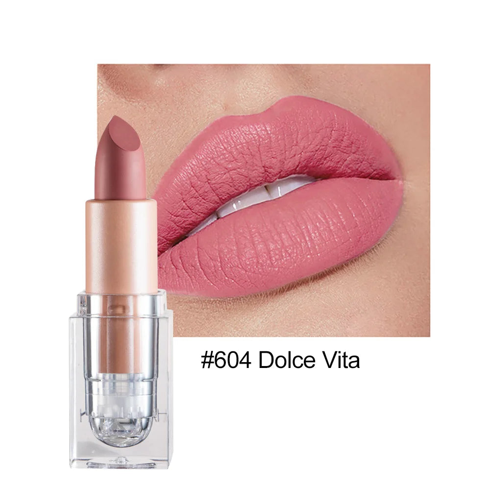 HANDAIYAN Matte Nude Lipstick Velvet Finish Lipsticks Long-Lasting Waterproof Women's Makeup Korean Cosmetic Popular Gift Item