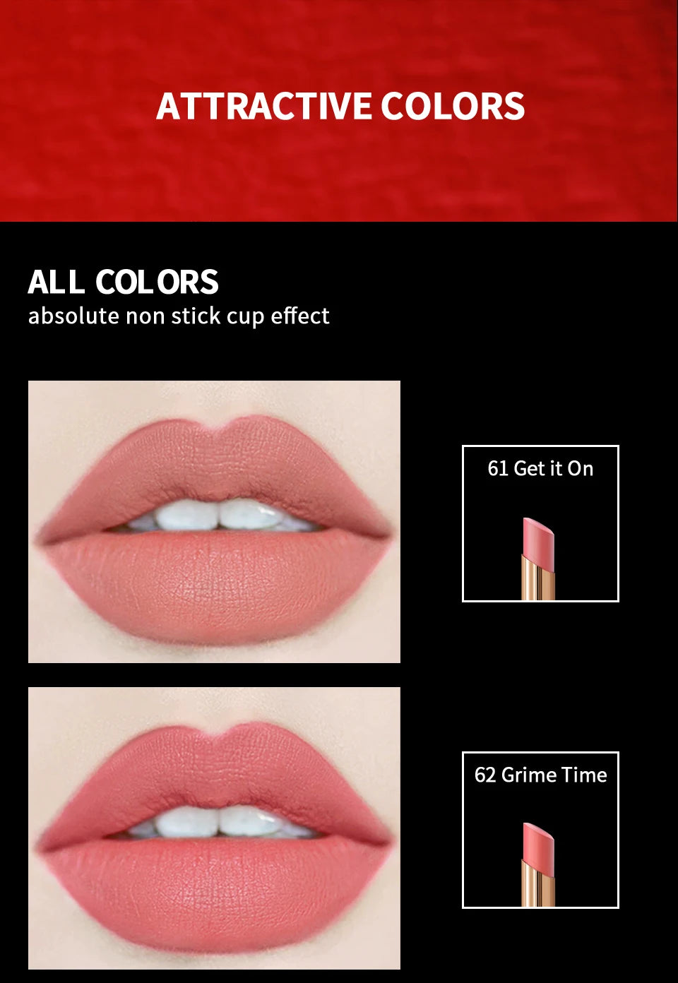 CHARMACY Long Lasting Waterproof Matte Nude Lipstick Luxury Korean Velvet Easy to Wear Lip Stick for Women Makeup Cosmetic