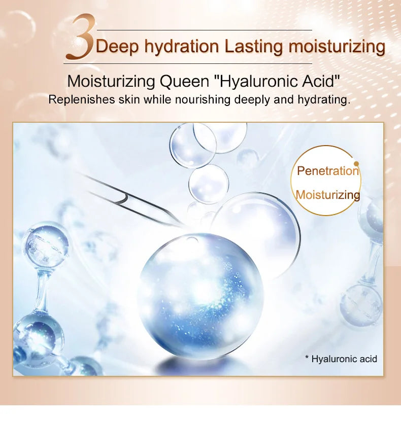Korea Anti Aging Wrinkle Remover Face Cream Dry Skin Hydrating Facial Lifting Firming Day Night Cream Peptide Serum 50g