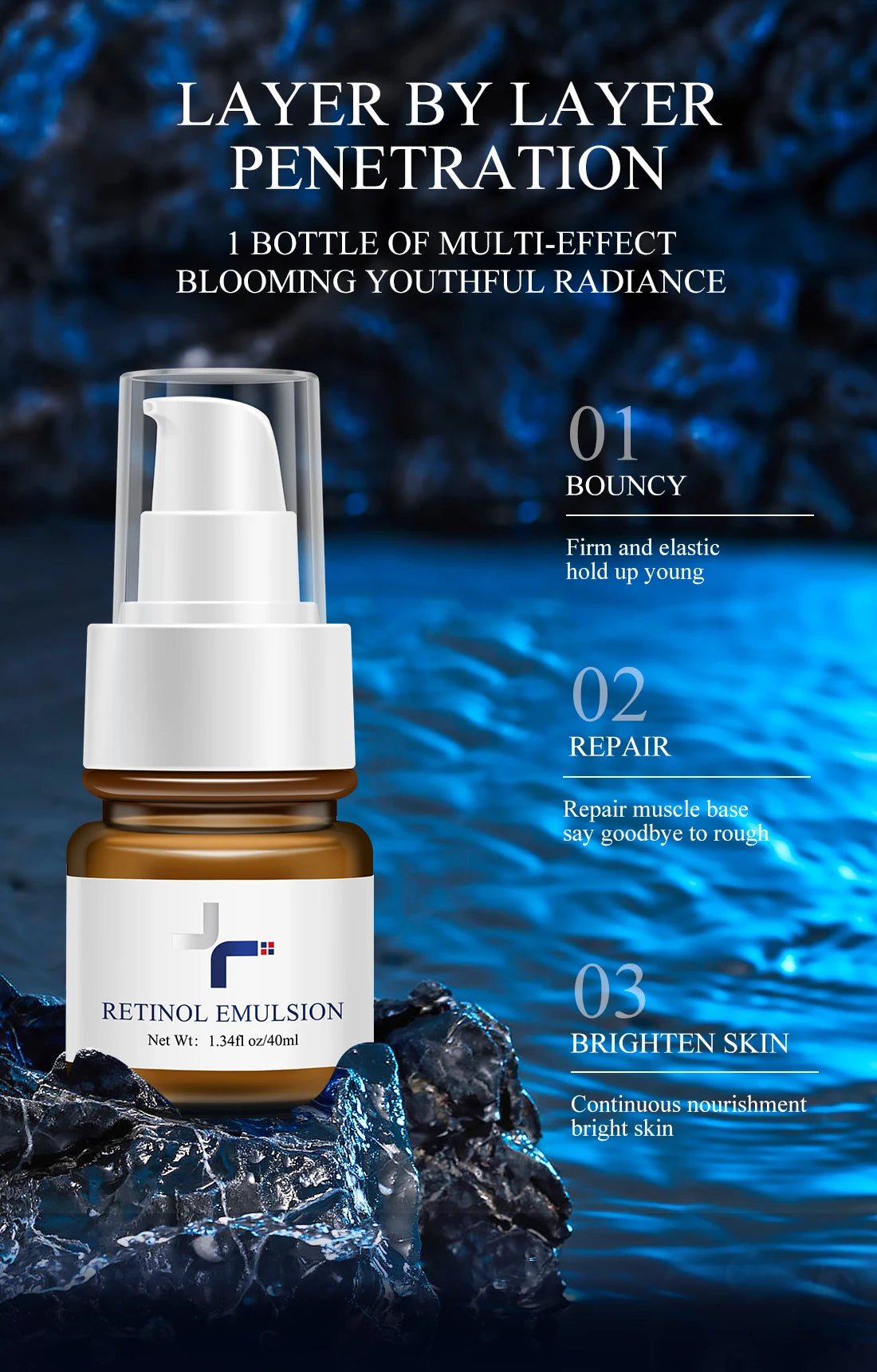 Retinol Anti aging&Anti wrinkle Essence Firming&Moisturizing Fine Lines Facial Lotion Skin Care&Brightening&Repairing Cosmetics