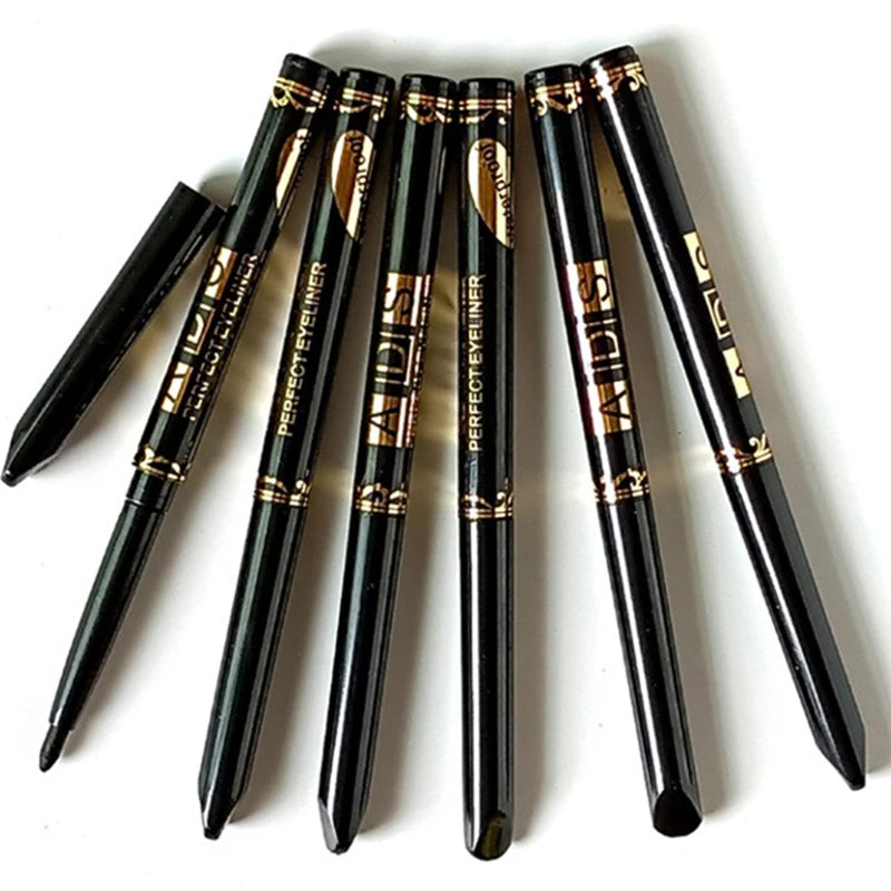 1/2/5/12pcs Waterproof Black Eyeliner Pencils Long Lasting Easy To Wear Eye Liner Gel Matte Anti-smudging for Bold Eye Makeup