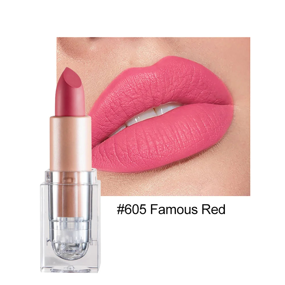 HANDAIYAN Matte Nude Lipstick Velvet Finish Lipsticks Long-Lasting Waterproof Women's Makeup Korean Cosmetic Popular Gift Item