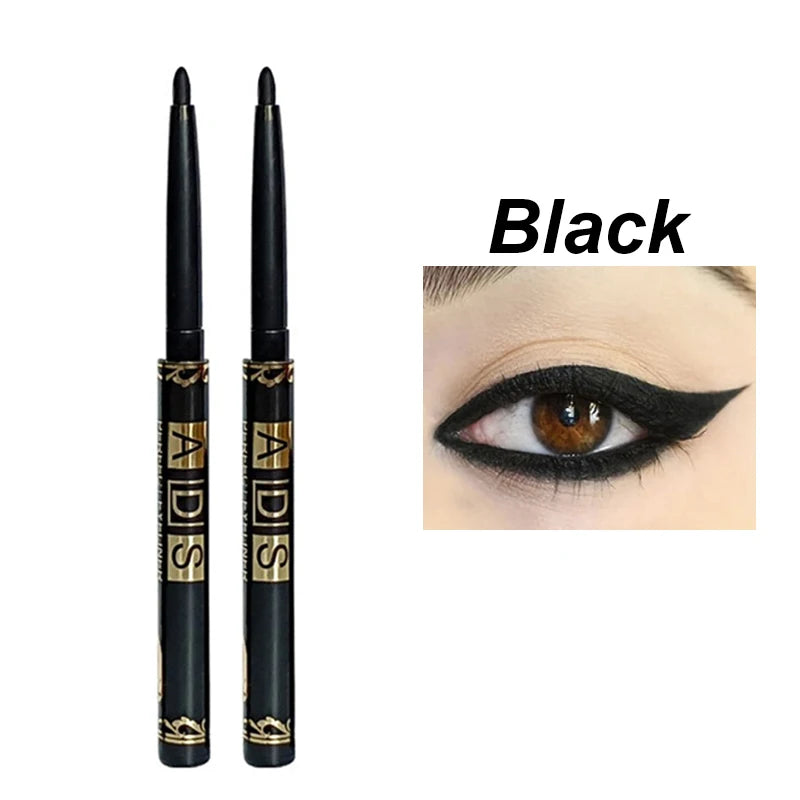 1/2/5/12pcs Waterproof Black Eyeliner Pencils Long Lasting Easy To Wear Eye Liner Gel Matte Anti-smudging for Bold Eye Makeup