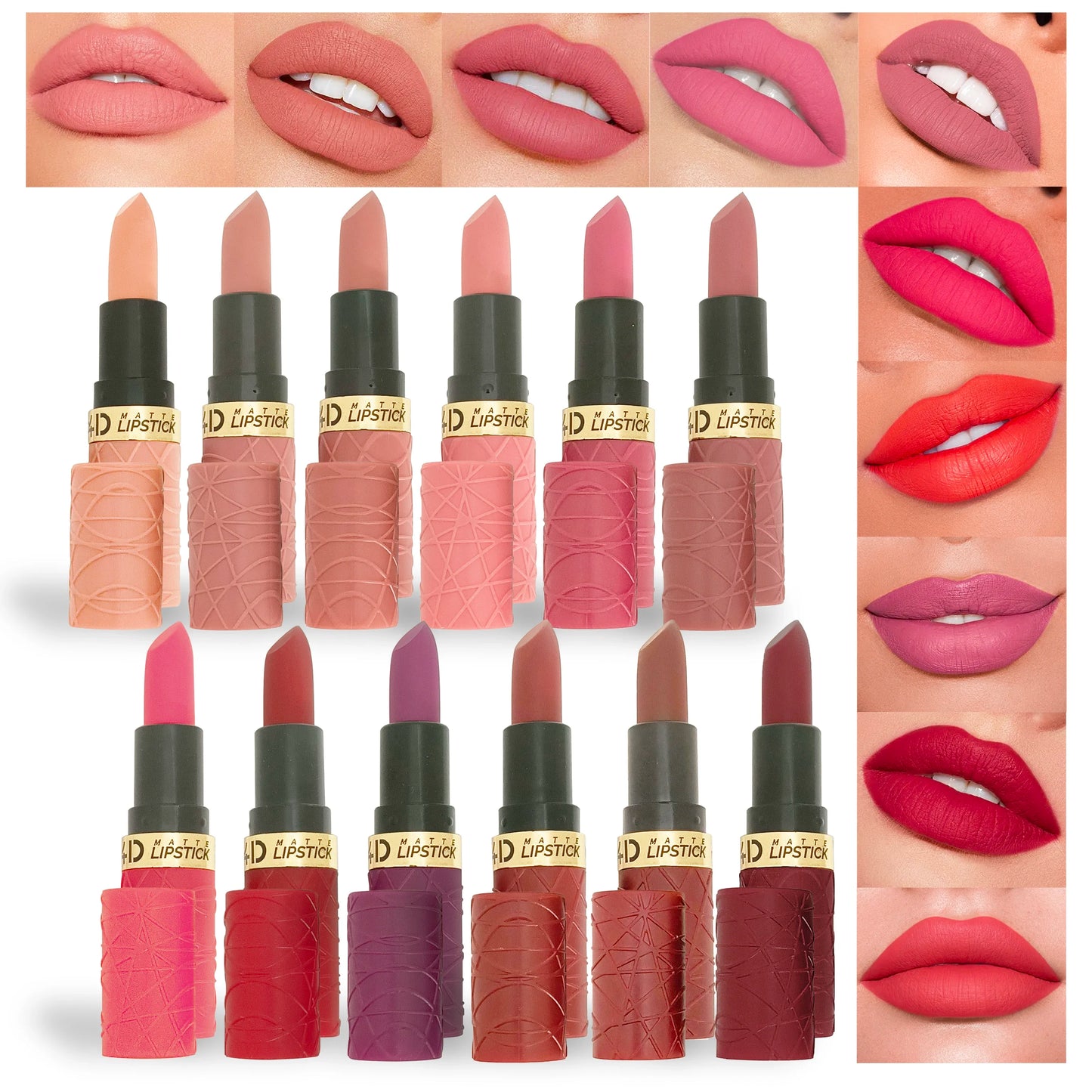 6Pcs Velvet Matte Lipstick Set Sexy Women's Lip Tint Long-Lasting Waterproof Non-Stick Moisturizing Lip Cosmetics Makeup