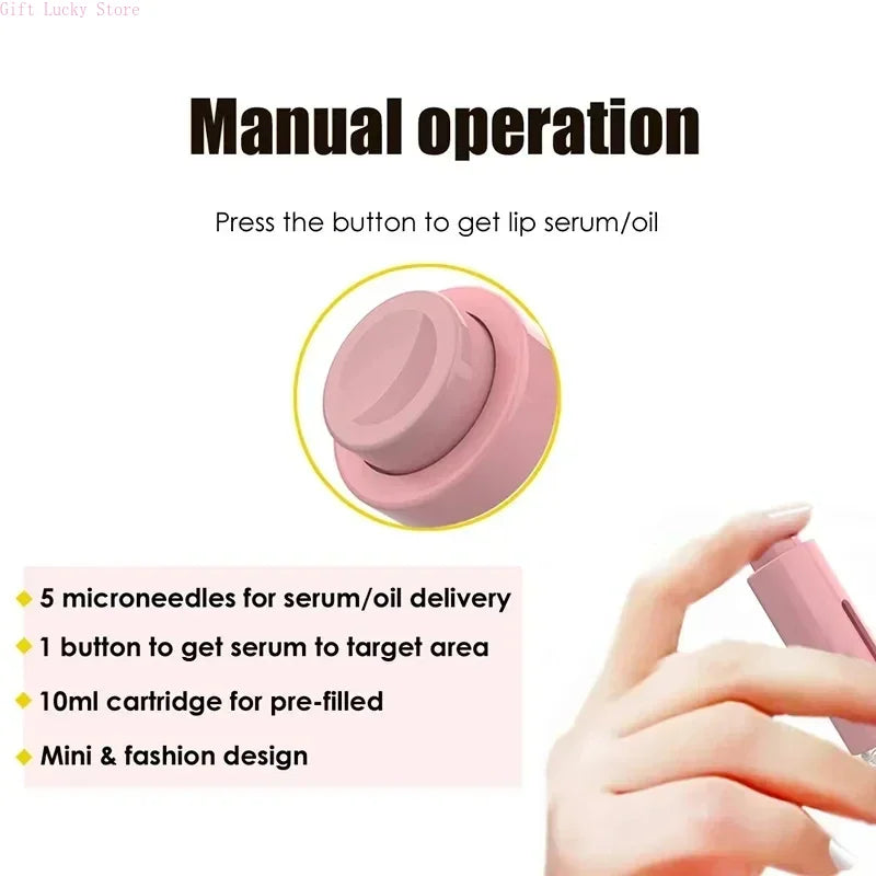2025 New Skin Hydration Roller Micro Infusion System Oil Delivery Lip Plumper Face Brow Hair Scalp Serum Applicator Beauty Tool