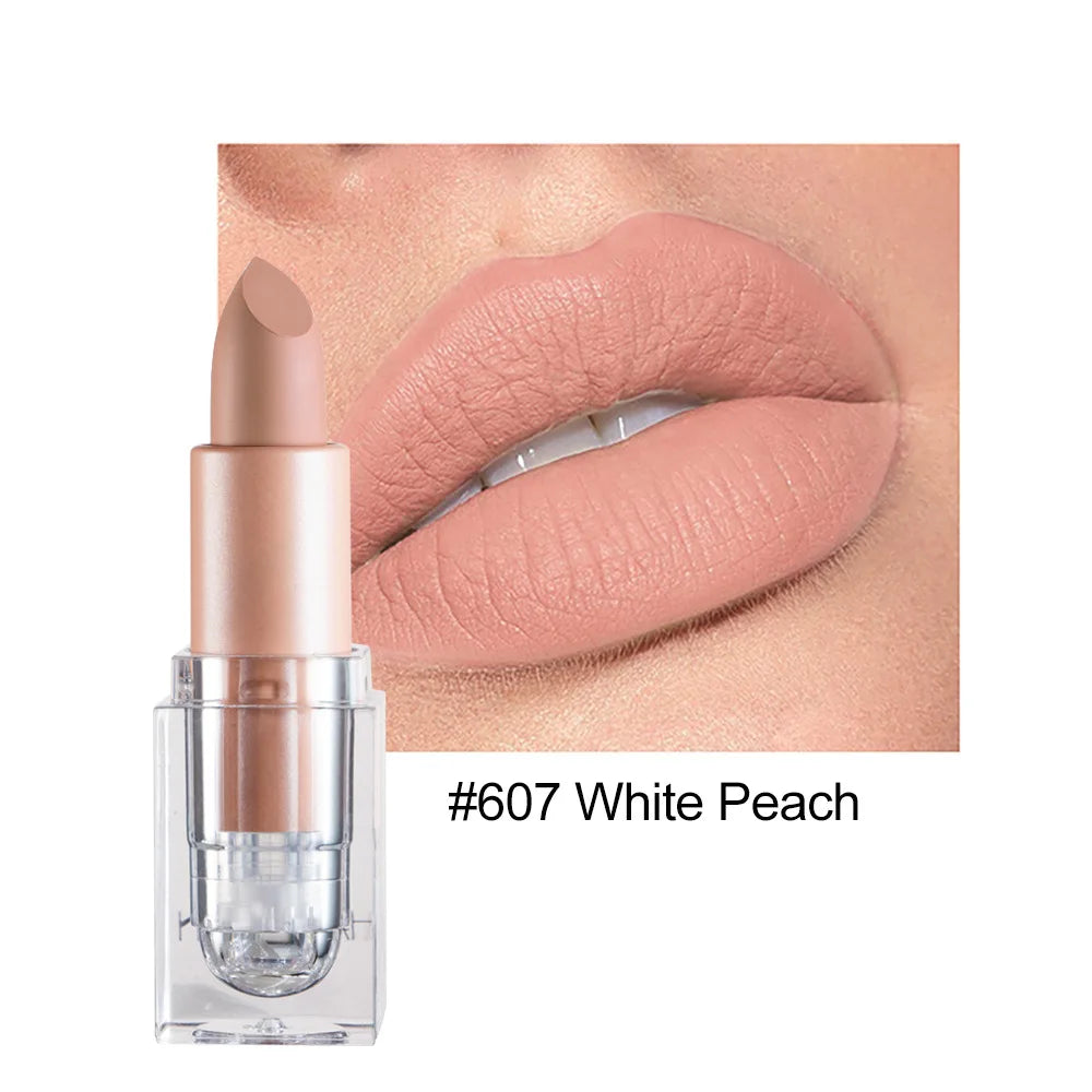 HANDAIYAN Matte Nude Lipstick Velvet Finish Lipsticks Long-Lasting Waterproof Women's Makeup Korean Cosmetic Popular Gift Item