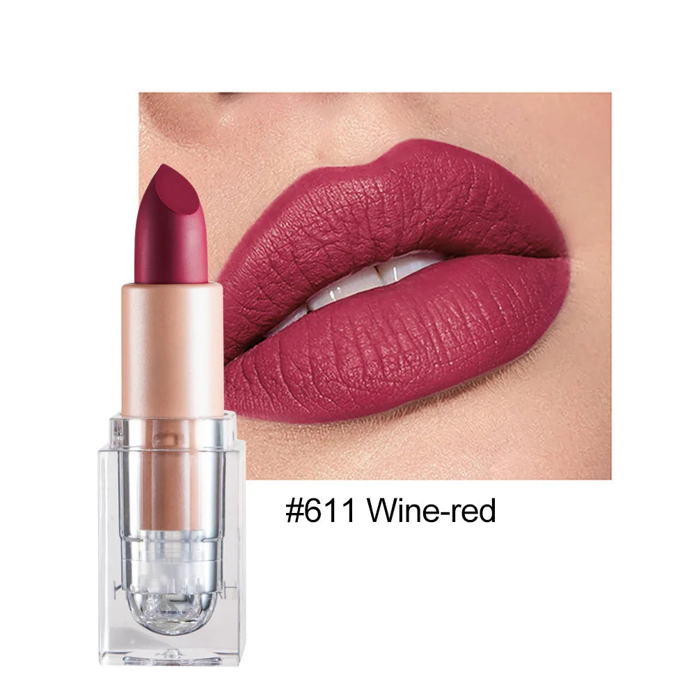 HANDAIYAN Matte Nude Lipstick Velvet Finish Lipsticks Long-Lasting Waterproof Women's Makeup Korean Cosmetic Popular Gift Item