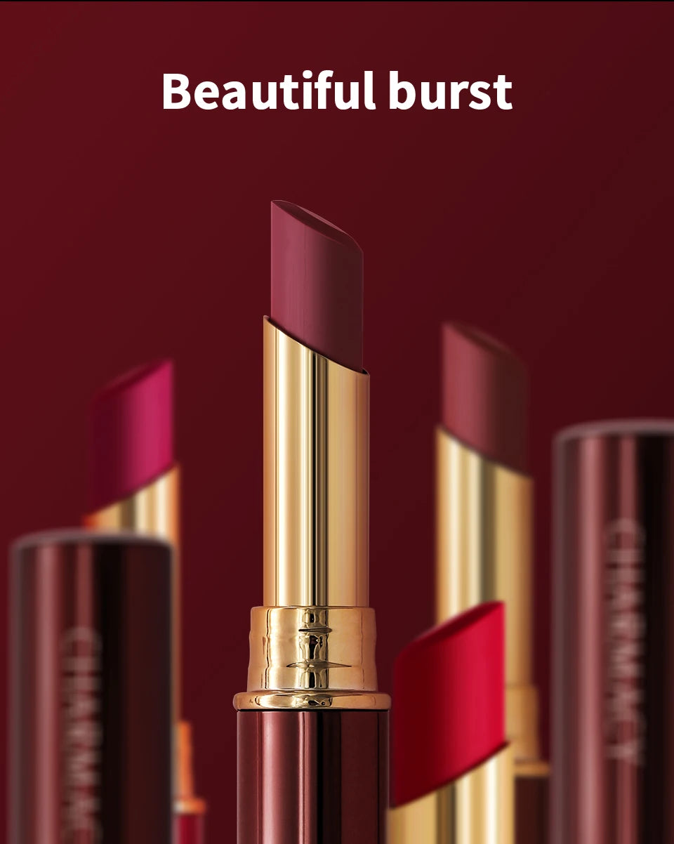 CHARMACY Long Lasting Waterproof Matte Nude Lipstick Luxury Korean Velvet Easy to Wear Lip Stick for Women Makeup Cosmetic