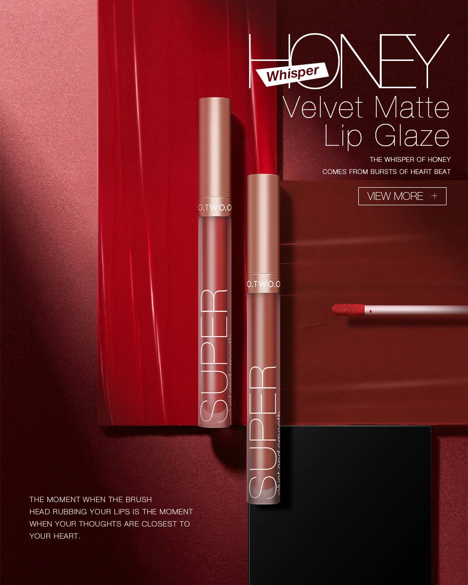 Wholesale O.TWO.O Lipstick Lip Gloss Makeup Waterproof Velvet 12 Colors Liquid Lip Stick Matte Long Lasting Sexy Red Lip Tint