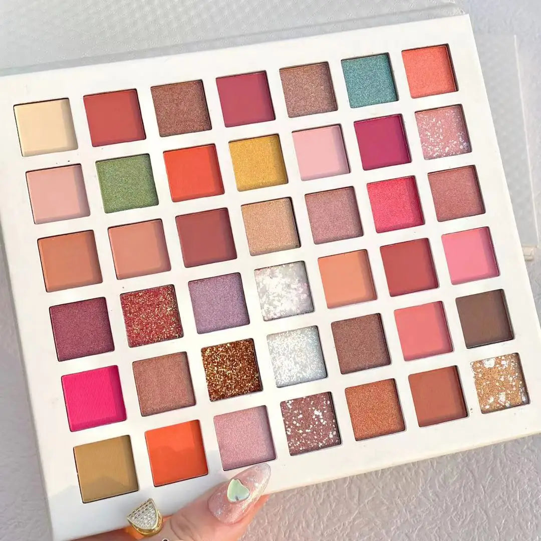 42 Colors Cute Girl Eyeshadow Palette Glitter Pearlescent Eyeshadow Waterproof Eye Plate Shimmer Matte Makeup Female Cosmetics