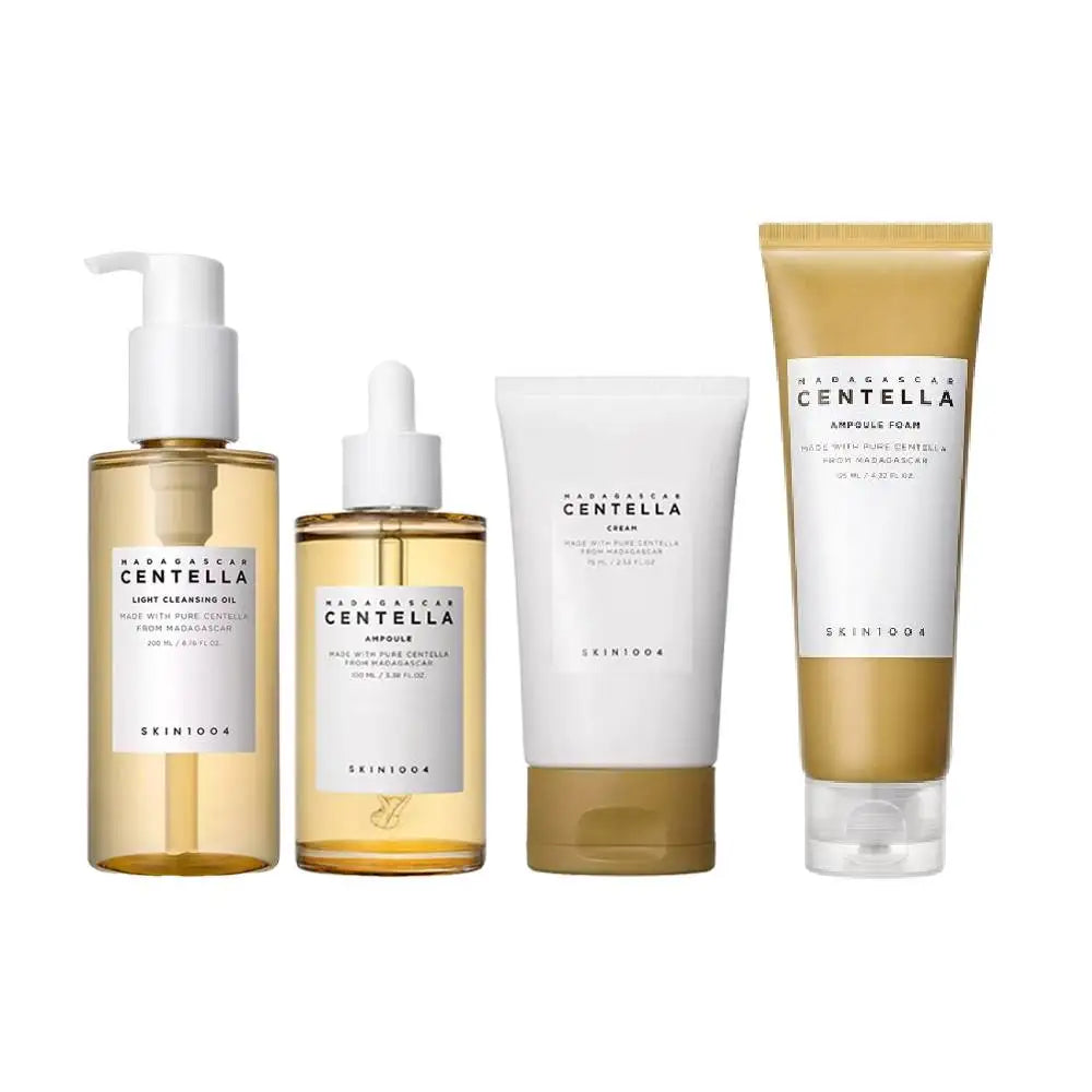 Korean Skin1004 Centella Ampoule Toner Cleanser Face Serum Cleaning Oil and Moisturizer Cream Skincare Kit Original Products Set