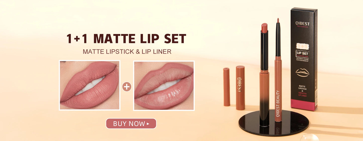 3pcs Matte Liquid Lipstick+Lip Liner Set Lip Glaze Makeup Nude Black Red Velvet Lip Gloss Long Lasting Lip Tint Cosmetics Kits