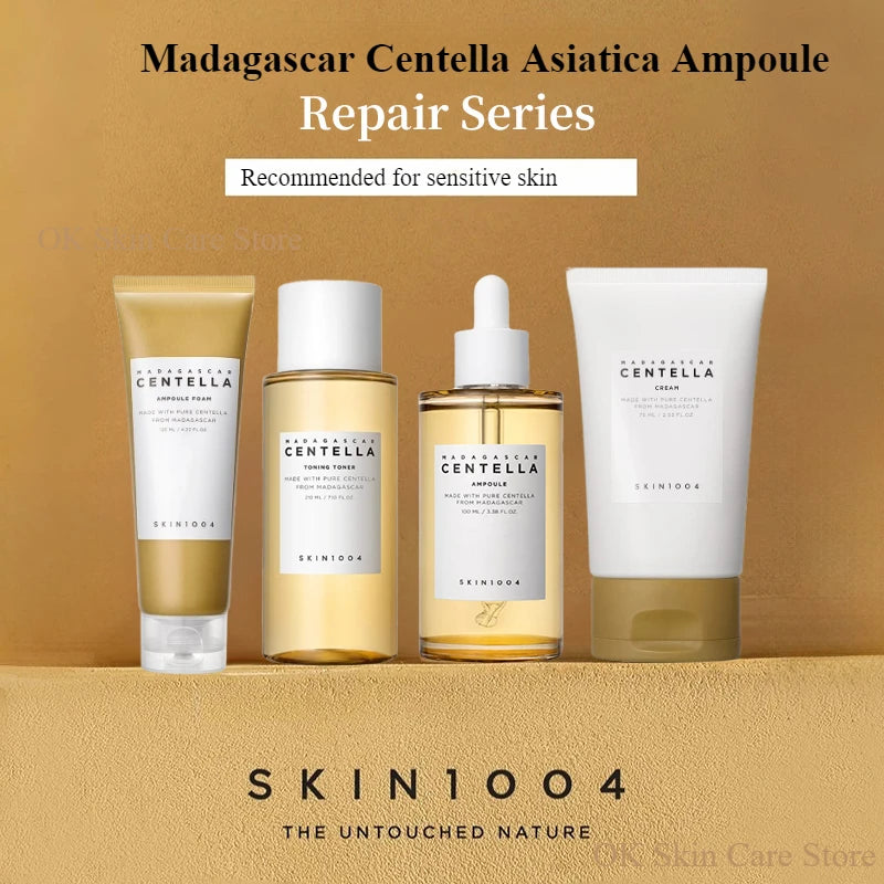 Korean Skin1004 Centella Ampoule Toner Cleanser Face Serum Cleaning Oil and Moisturizer Cream Skincare Kit Original Products Set