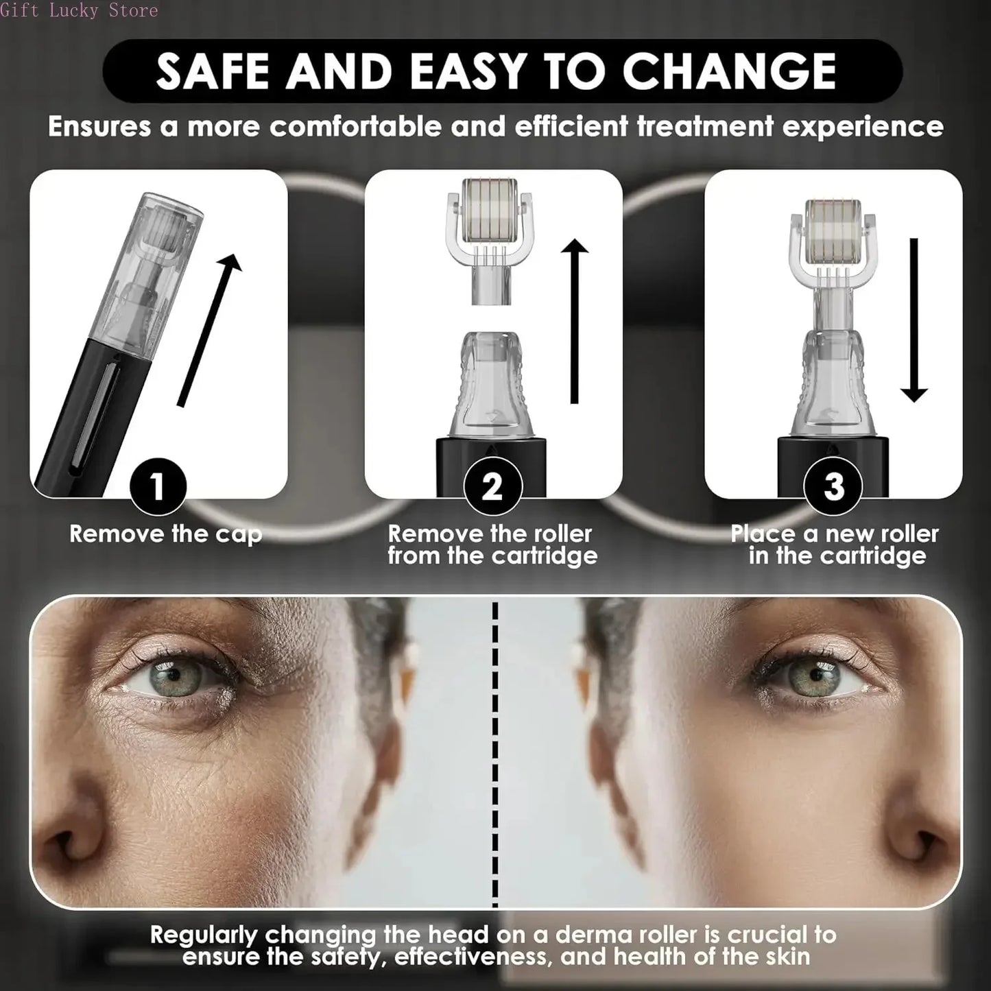 2025 New Skin Hydration Roller Micro Infusion System Oil Delivery Lip Plumper Face Brow Hair Scalp Serum Applicator Beauty Tool