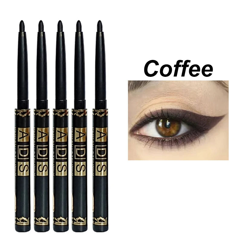 1/2/5/12pcs Waterproof Black Eyeliner Pencils Long Lasting Easy To Wear Eye Liner Gel Matte Anti-smudging for Bold Eye Makeup