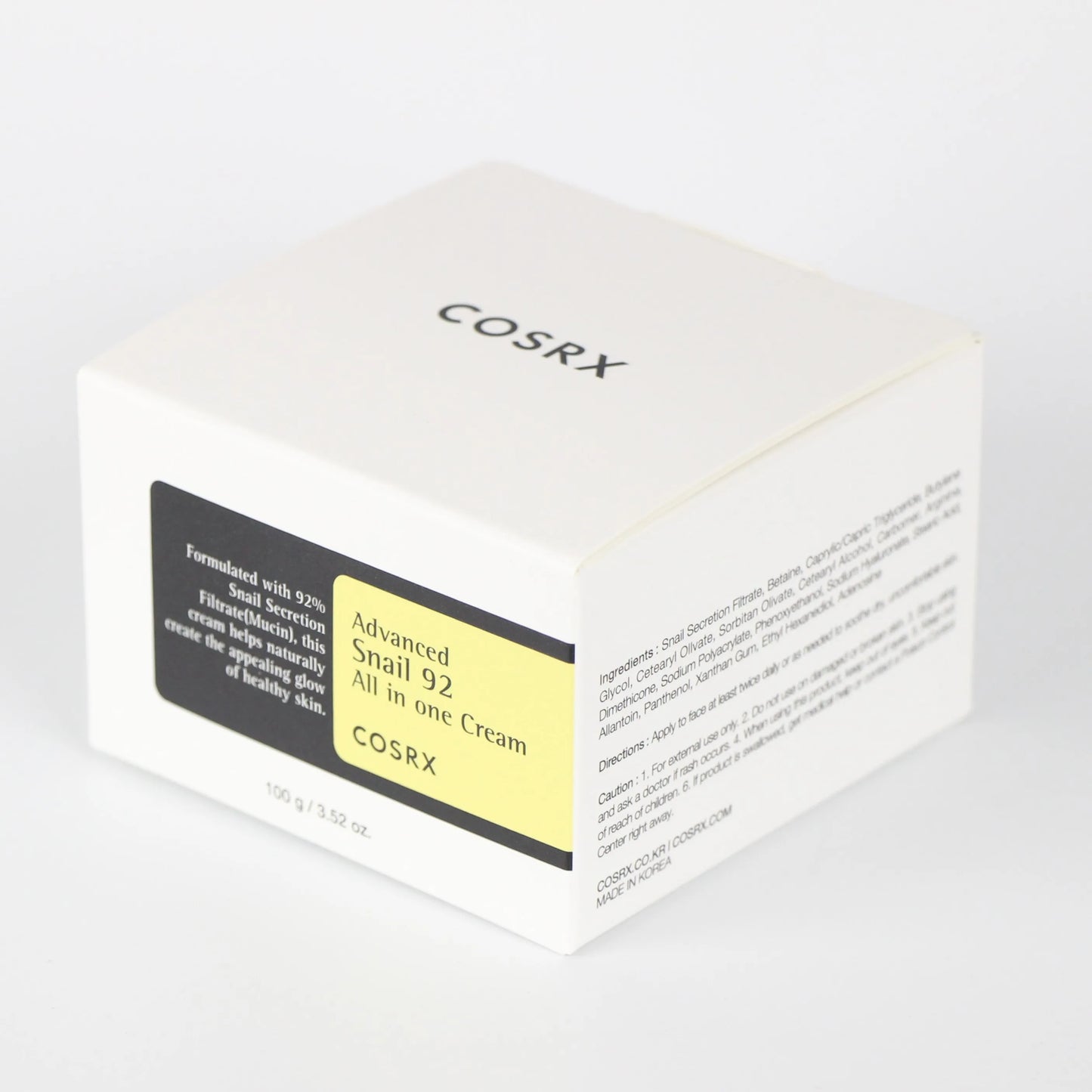 COSRX Snail Mucin 92% Moisturizer 3.52oz/ 100g, Daily Face Gel Cream for Dry, Sensitive Skin