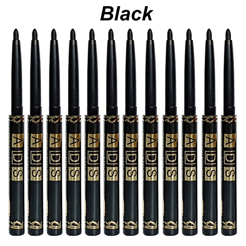 1/2/5/12pcs Waterproof Black Eyeliner Pencils Long Lasting Easy To Wear Eye Liner Gel Matte Anti-smudging for Bold Eye Makeup