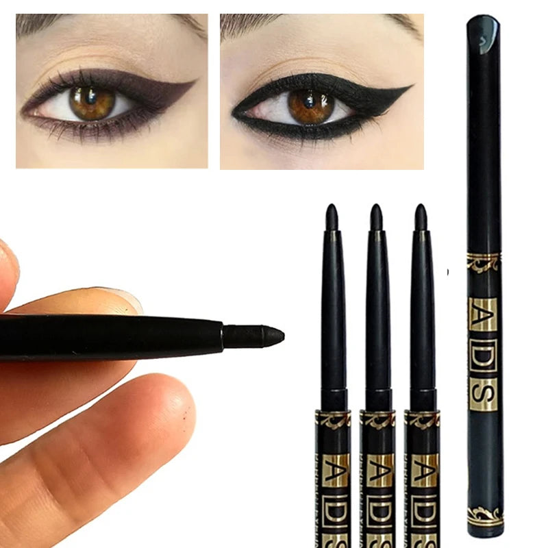 1/2/5/12pcs Waterproof Black Eyeliner Pencils Long Lasting Easy To Wear Eye Liner Gel Matte Anti-smudging for Bold Eye Makeup