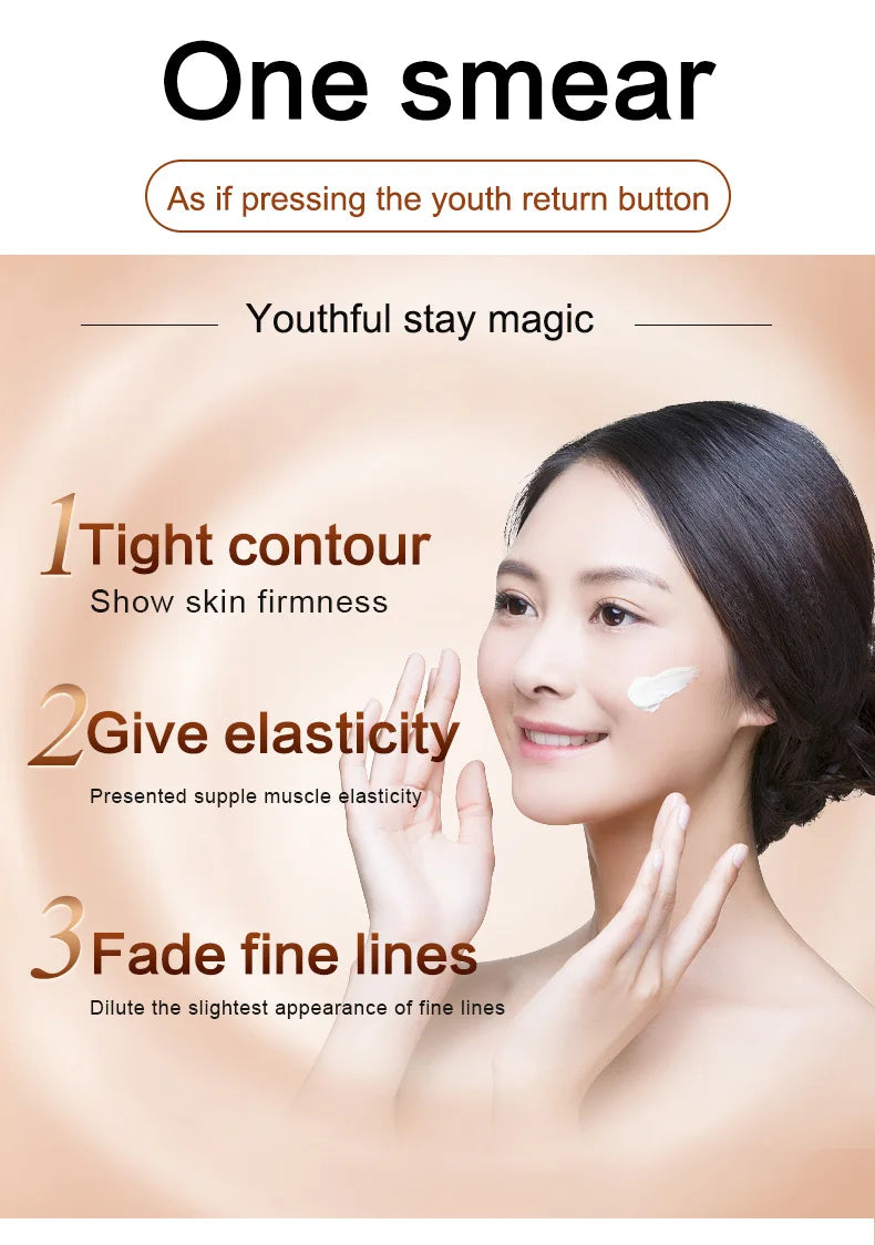 Korea Anti Aging Wrinkle Remover Face Cream Dry Skin Hydrating Facial Lifting Firming Day Night Cream Peptide Serum 50g
