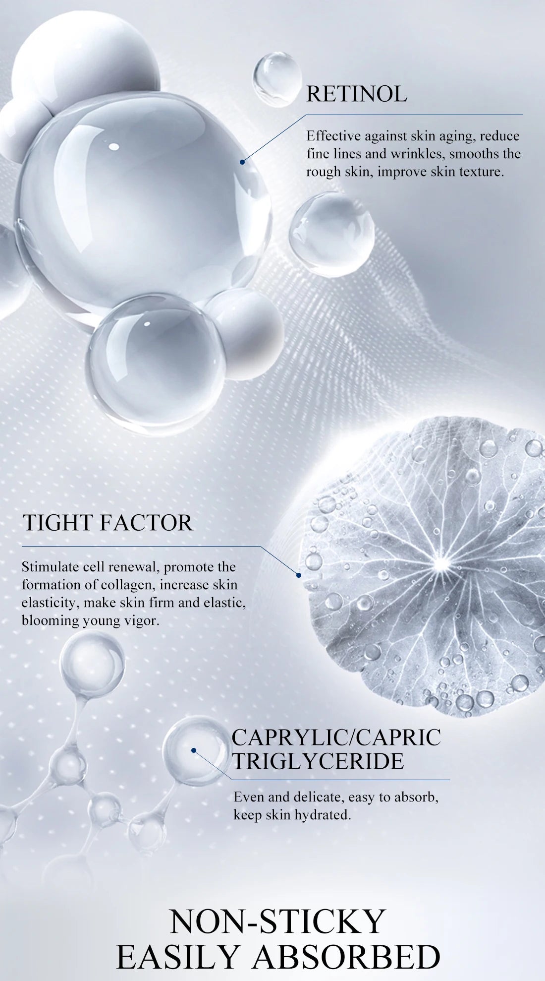Retinol Anti aging&Anti wrinkle Essence Firming&Moisturizing Fine Lines Facial Lotion Skin Care&Brightening&Repairing Cosmetics