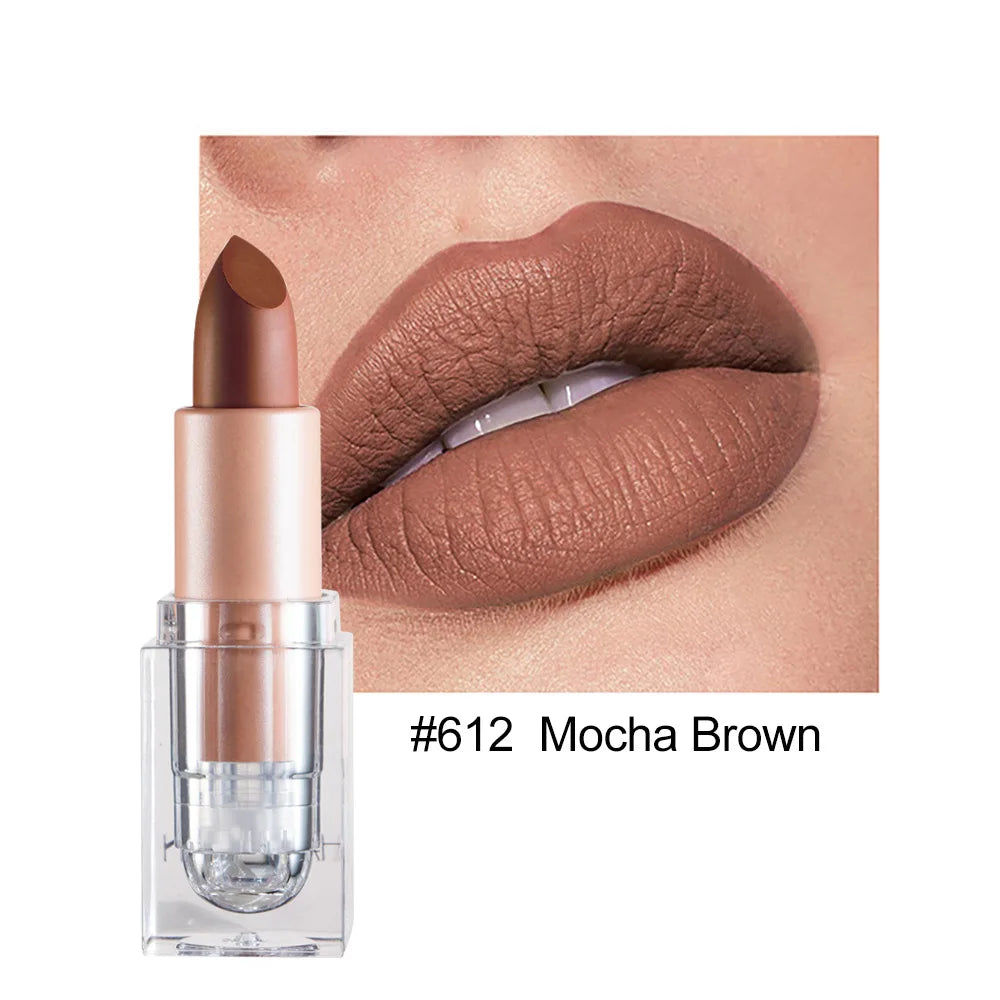 HANDAIYAN Matte Nude Lipstick Velvet Finish Lipsticks Long-Lasting Waterproof Women's Makeup Korean Cosmetic Popular Gift Item