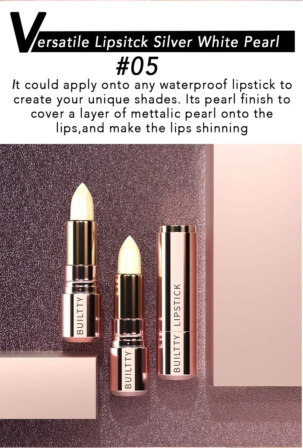 Matte Lipstick 5 Colors Nude Red Moisturizer Smooth Lipstick Long Lasting Waterproof Lipstick Matte & Pearl Finish Makeup Gift