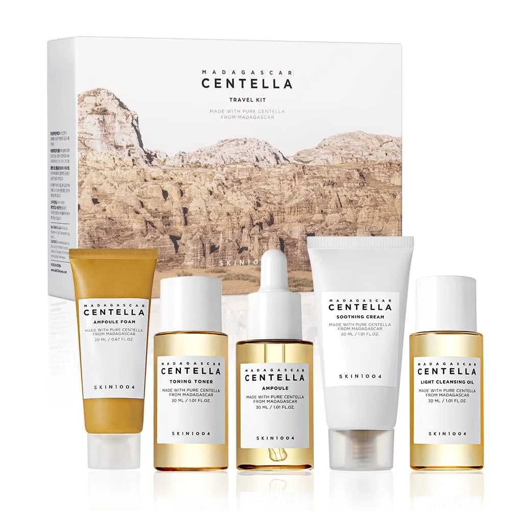Korean Centella Brightening Capsule Ampoule Face Serum Moisturizing Cream and Makeup Cleaning Oil Skincare Original Products Set