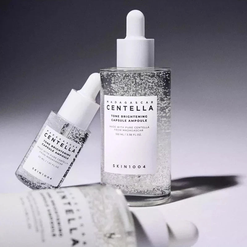Korean Centella Brightening Capsule Ampoule Face Serum Moisturizing Cream and Makeup Cleaning Oil Skincare Original Products Set