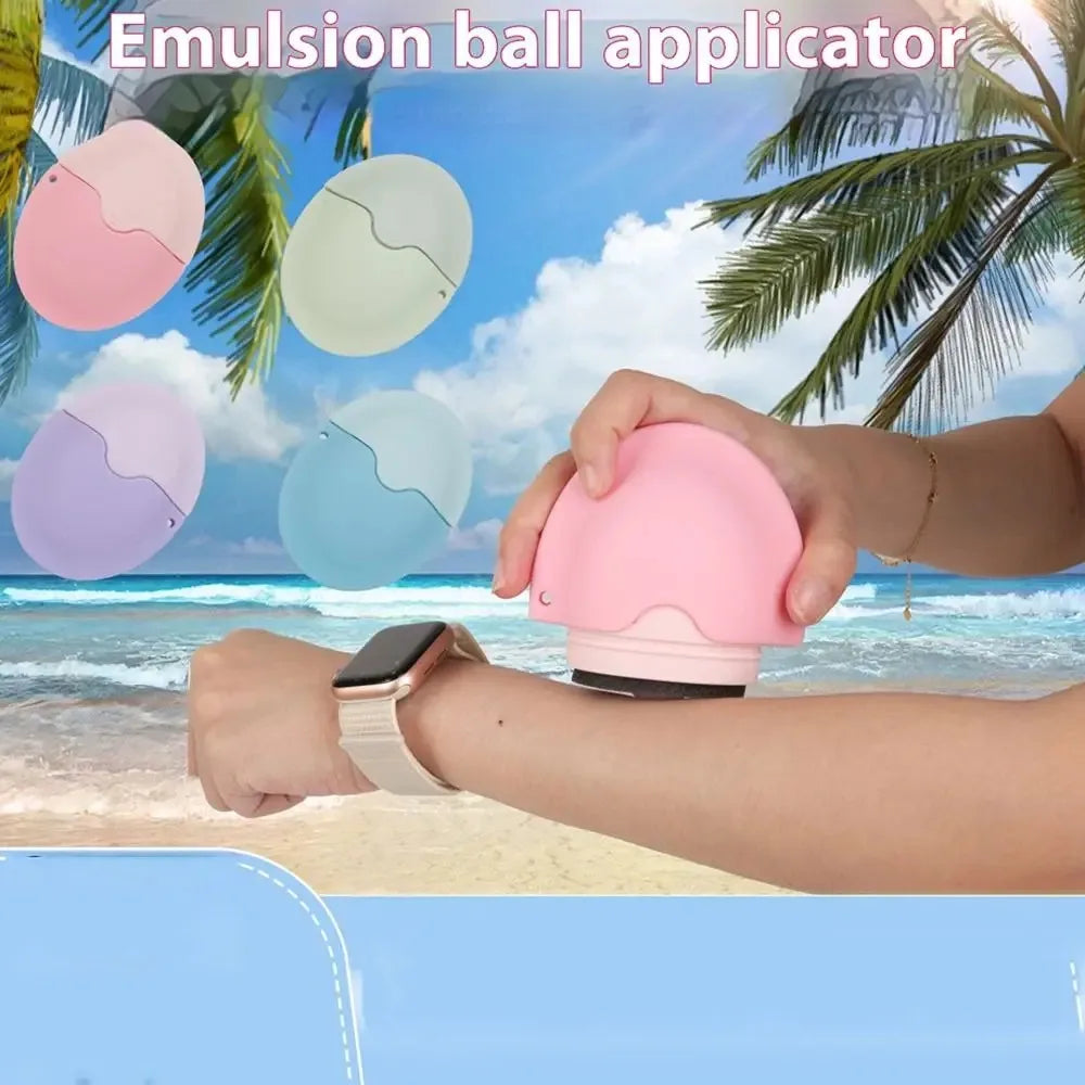 Silicone Suncream Roller Applicator Refillable Oval Isolation Lotion Cream Bottles Stitching Color Sunscreen Lotion Applicator