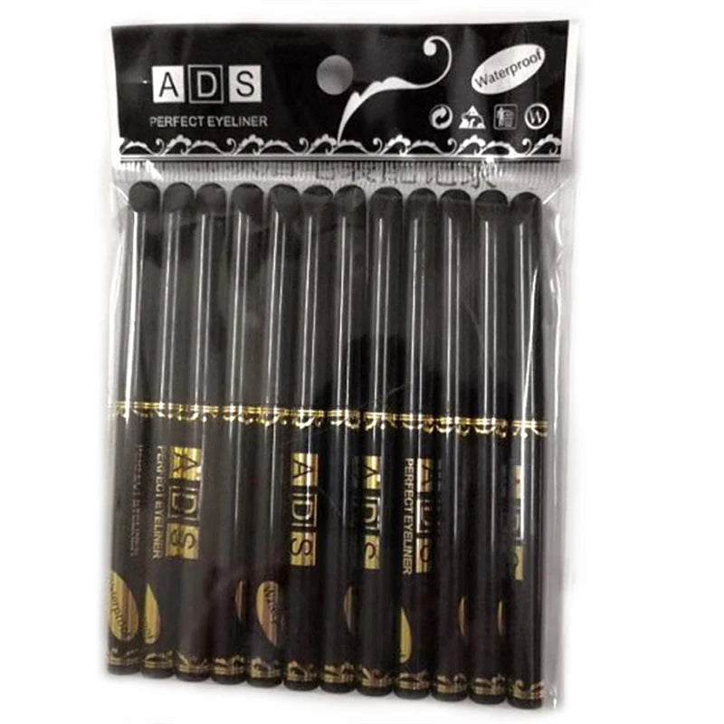 1/2/5/12pcs Waterproof Black Eyeliner Pencils Long Lasting Easy To Wear Eye Liner Gel Matte Anti-smudging for Bold Eye Makeup