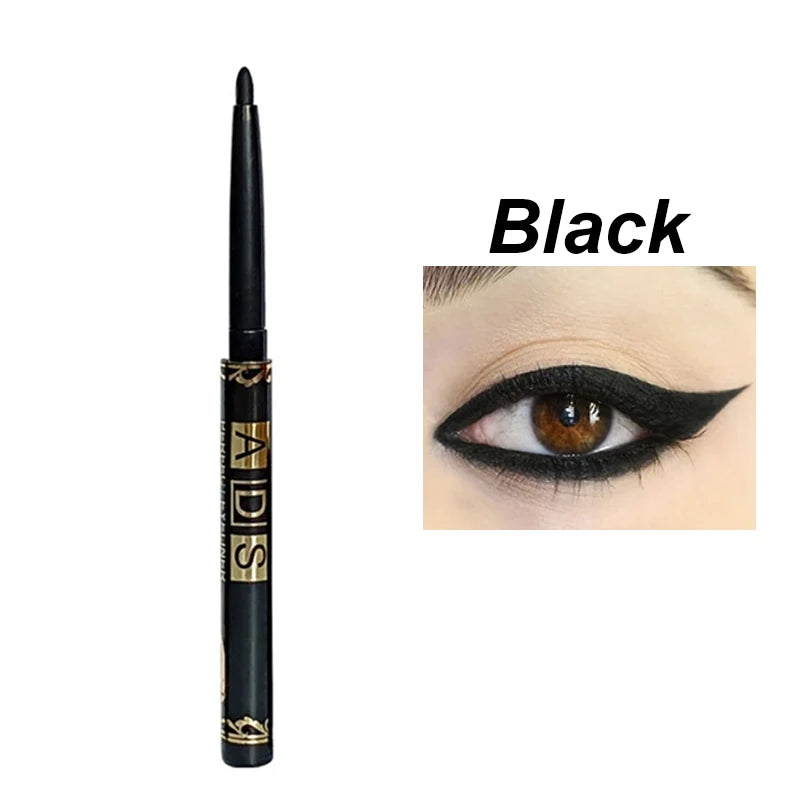 1/2/5/12pcs Waterproof Black Eyeliner Pencils Long Lasting Easy To Wear Eye Liner Gel Matte Anti-smudging for Bold Eye Makeup