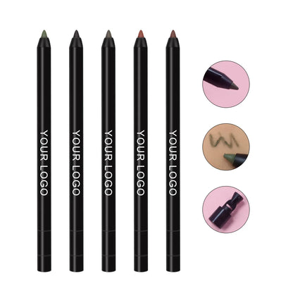 Private Label Adapter Glitter Retractable Eye Liner Tool Cosmetics Makeup Rotating Matte Waterproof Cream Eyeliner Pencil