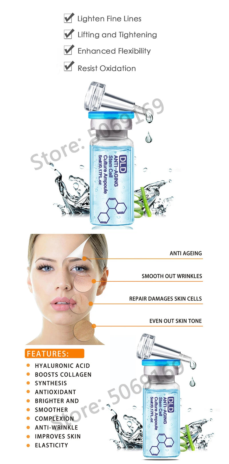 BB Booster Starter Kit Vitamin C Hyaluronic Acid Anit-Wrinkle Skin Treatment Spa Brightening Fluids For Facial Repair Skin Care