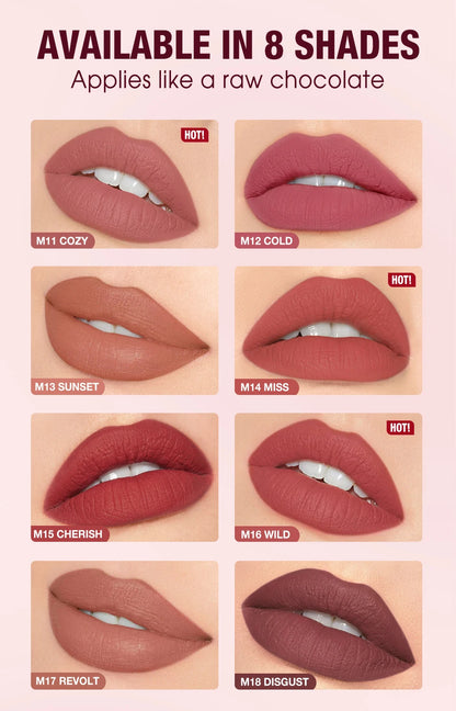 O.TWO.O Matte Lipstick Long Lasting Waterproof Lip Stick Smudge-free Classic Highly Pigmented Velvet Finish Lip Tint Makeup