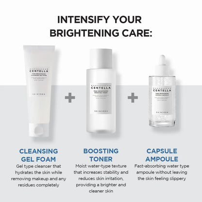 Korean Centella Brightening Capsule Ampoule Face Serum Moisturizing Cream and Makeup Cleaning Oil Skincare Original Products Set