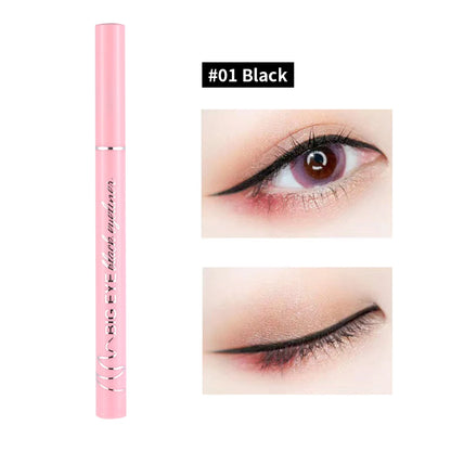 Waterproof Liquid Eyeliner Pen Cosmetic Lower Lashes Lying Silkworm Quick Drying 12 Hour Wear Ultra Fine Black Eyeliner Makeup