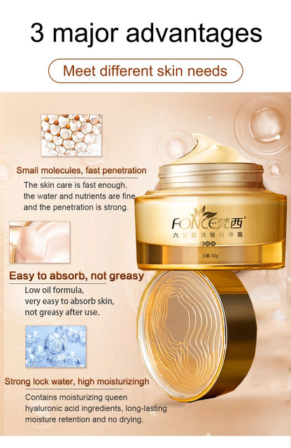 Korea Anti Aging Wrinkle Remover Face Cream Dry Skin Hydrating Facial Lifting Firming Day Night Cream Peptide Serum 50g