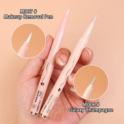 Waterproof Liquid Eyeliner Pen Cosmetic Lower Lashes Lying Silkworm Quick Drying 12 Hour Wear Ultra Fine Black Eyeliner Makeup