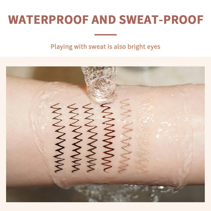 Waterproof Liquid Eyeliner Pen Cosmetic Lower Lashes Lying Silkworm Quick Drying 12 Hour Wear Ultra Fine Black Eyeliner Makeup