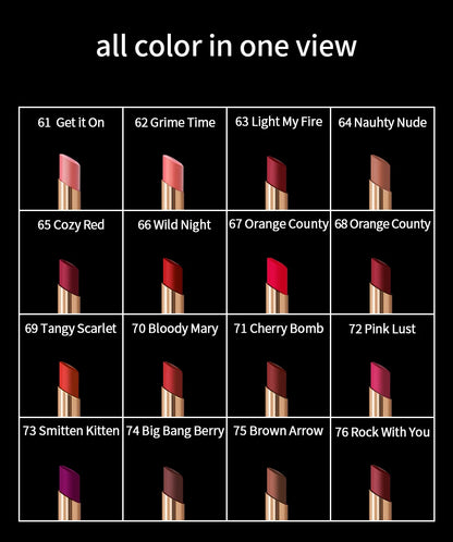 CHARMACY Long Lasting Waterproof Matte Nude Lipstick Luxury Korean Velvet Easy to Wear Lip Stick for Women Makeup Cosmetic
