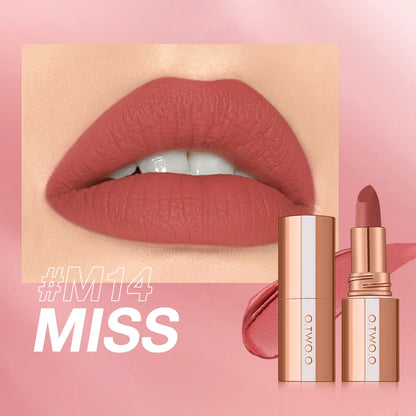 O.TWO.O Lipstick Lip Tint Matte Long Lasting Waterproof Velvet Not Fading Sexy Non-stick Cup Lip Glaze Makeup Cosmetics