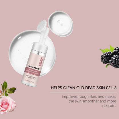 Rice Water Cleansing Mousse Oil Control Deep Cleaning Pores Moisturizing Brightening Soothing Rejuvenation Foam Face Wash Care
